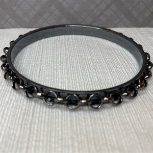 Vintage Gunmetal Chain Detail Cuff Bracelet